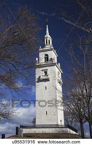 Stock Photograph - "Dorchester Heights Memorial tower in Thomas Park, South Boston Massachusetts, USA". Fotosearch