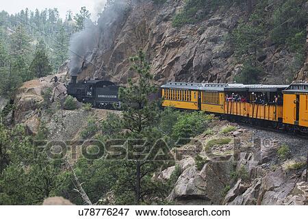 "Durango and Silverton Narrow Gauge Railroad featuring Steam Engine Train ride, Durango, Colorado, USA" View Large Photo Image Stock Photo - "Durango and Silverton Narrow Gauge Railroad featuring Steam Engine Train ride, Durango, Colorado, USA". Fotosearch