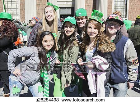 "Enthusiastic young women, St. Patrick's Day Parade, 2014, South Boston, Massachusetts, USA" View Large Photo Image Stock Photo - "Enthusiastic young women, St. Patrick's Day Parade, 2014, South Boston, Massachusetts, USA". Fotosearch