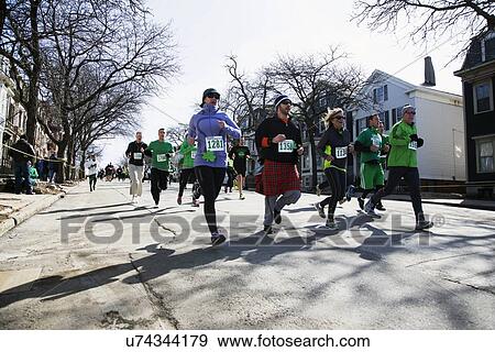 "Joggers, South Boston, St. Patrick's Day Road Race, South Boston, Massachusetts, USA" View Large Photo Image Stock Photo - "Joggers, South Boston, St. Patrick's Day Road Race, South Boston, Massachusetts, USA". Fotosearch