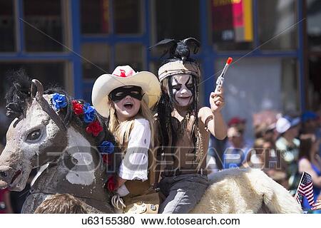 "Kids portray Lone Ranger and Tonoto, July 4, Independence Day Parade, Telluride, Colorado, USA" View Large Photo Image Stock Image - "Kids portray Lone Ranger and Tonoto, July 4, Independence Day Parade, Telluride, Colorado, USA". Fotosearch