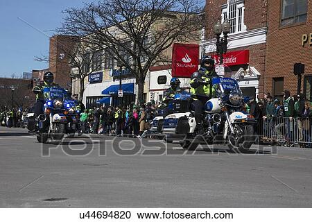 "Motorcyle police, St. Patrick's Day Parade, 2014, South Boston, Massachusetts, USA" View Large Photo Image Stock Image - "Motorcyle police, St. Patrick's Day Parade, 2014, South Boston, Massachusetts, USA". Fotosearch