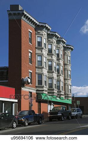 "Narrow building with condos, South Boston, Massachusetts, USA" View Large Photo Image Stock Photograph - "Narrow building with condos, South Boston, Massachusetts, USA". Fotosearch