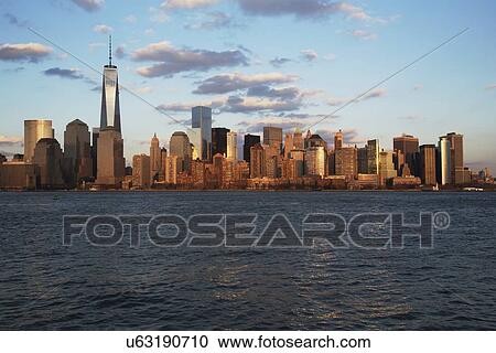 "Panoramic view of New York City Skyline on water featuring One World Trade Center (1WTC), Freedom Tower, New York City, New York, USA" View Large Photo Image Stock Image - "Panoramic view of New York City Skyline on water featuring One World Trade Center (1WTC), Freedom Tower, New York City, New York, USA". Fotosearch