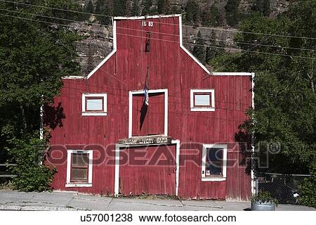 "Red Ouray Livery Barn, Ouray, Colorado, USA" View Large Photo Image Stock Photo - "Red Ouray Livery Barn, Ouray, Colorado, USA". Fotosearch