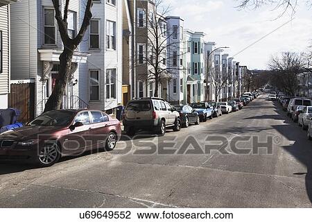 "Row houses, South Boston, Massachusetts, USA" View Large Photo Image Stock Image - "Row houses, South Boston, Massachusetts, USA". Fotosearch