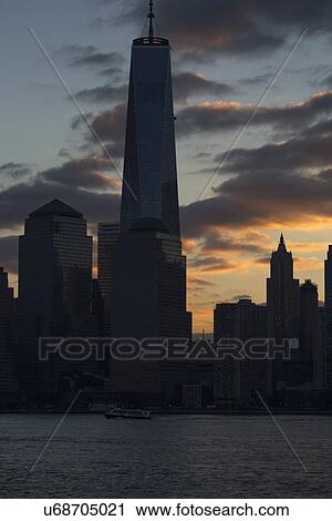 "Sunrise on One World Trade Center (1WTC), Freedom Tower, New York City skyline, New York City, New York, USA" View Large Photo Image Stock Image - "Sunrise on One World Trade Center (1WTC), Freedom Tower, New York City skyline, New York City, New York, USA". Fotosearch