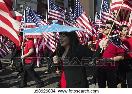 "US Flags as kids Celebrate Chinese New Year, 2014, Year of the Horse, Los Angeles, California, USA" View Large Photo Image Picture - "US Flags as kids Celebrate Chinese New Year, 2014, Year of the Horse, Los Angeles, California, USA". Fotosearch