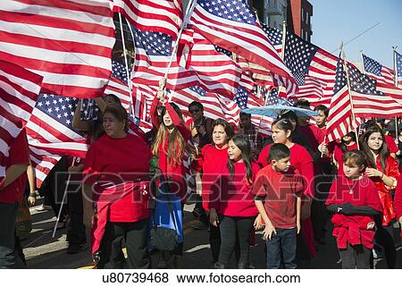 "US Flags as kids Celebrate Chinese New Year, 2014, Year of the Horse, Los Angeles, California, USA" View Large Photo Image Stock Photo - "US Flags as kids Celebrate Chinese New Year, 2014, Year of the Horse, Los Angeles, California, USA". Fotosearch