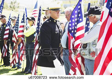 "US Marine officer honors fallen soldier, PFC Zach Suarez, ""Honor Mission"" on Highway 23, drive to Memorial Service, Westlake Village, California, USA" View Large Photo Image Stock Image - "US Marine officer honors fallen soldier, PFC Zach Suarez, ""Honor Mission"" on Highway 23, drive to Memorial Service, Westlake Village, California, USA". Fotosearch