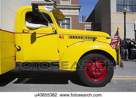 "Vintage Yellow Coke Truck, St. Patrick's Day Parade, 2014, South Boston, Massachusetts, USA" View Large Photo Image Stock Image - "Vintage Yellow Coke Truck, St. Patrick's Day Parade, 2014, South Boston, Massachusetts, USA". Fotosearch