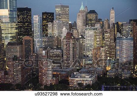 Aerial view of Manhattan View Large Photo Image Stock Photo - Aerial view of Manhattan. Fotosearch