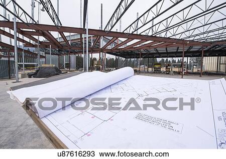 Architectual plans on table View Large Photo Image Stock Image - Architectual plans on table. Fotosearch