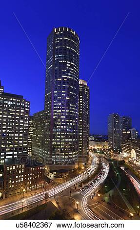 High angle view of illuminated cityscape at dusk View Large Photo Image Stock Photo - High angle view of illuminated cityscape at dusk. Fotosearch