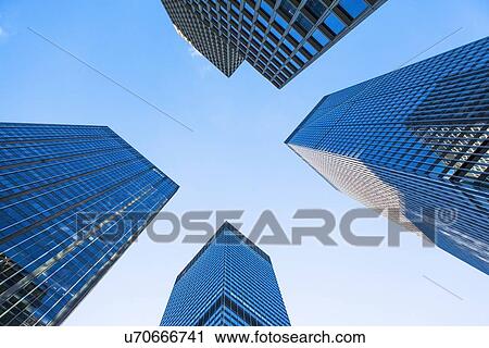 Low angle view of skyscrapers View Large Photo Image Stock Image - Low angle view of skyscrapers. Fotosearch