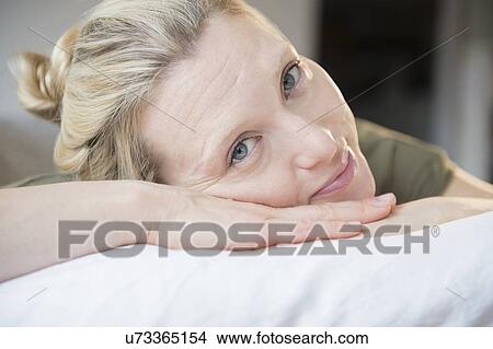 Picture - Portrait of blond woman. Fotosearch