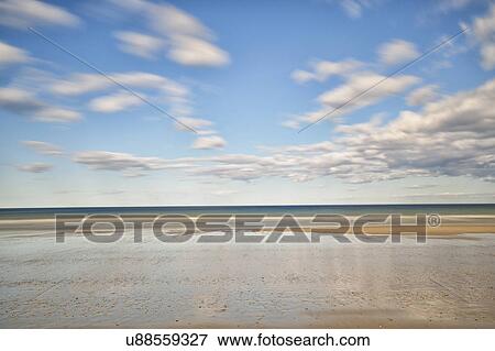 "Sandy beach in water, horizon over sea" View Large Photo Image Stock Photo - "Sandy beach in water, horizon over sea". Fotosearch