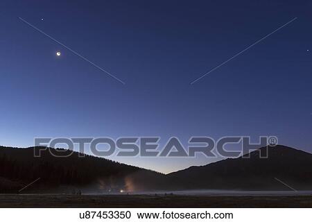 Scenic view of landscape at night View Large Photo Image Stock Image - Scenic view of landscape at night. Fotosearch