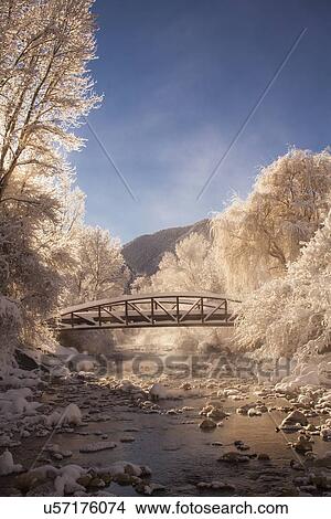 Scenic view of stream in winter View Large Photo Image Picture - Scenic view of stream in winter. Fotosearch