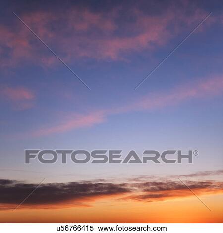 Sunset sky with clouds View Large Photo Image Stock Photography - Sunset sky with clouds. Fotosearch