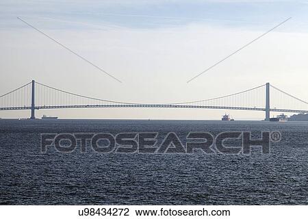 Stock Image - View of Verrazano-Narrows Bridge. Fotosearch
