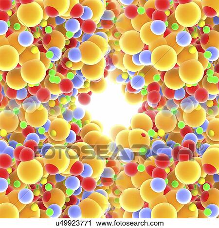 Clip Art - "Abstract molecule, artwork". Fotosearch