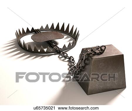 "Animal trap and weight, illustration" View Large Illustration Clip Art - "Animal trap and weight, illustration". Fotosearch
