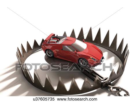 "Animal trap with a toy car, illustration" View Large Illustration Stock Illustration - "Animal trap with a toy car, illustration". Fotosearch