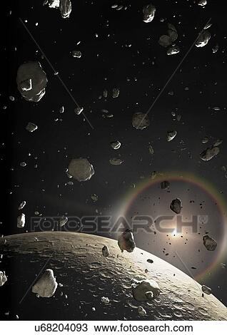 Drawing - Artwork of a Kuiper Belt Object. Fotosearch