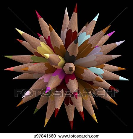 "Colouring pencils, illustration" View Large Illustration Clipart - "Colouring pencils, illustration". Fotosearch
