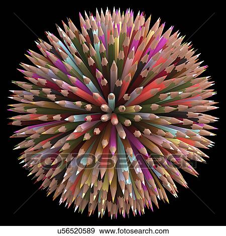 Stock Illustration - "Colouring pencils, illustration". Fotosearch