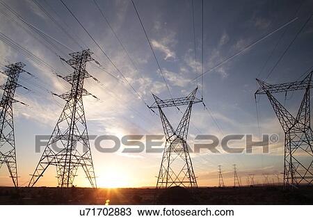 Electricity pylons View Large Photo Image Stock Image - Electricity pylons. Fotosearch