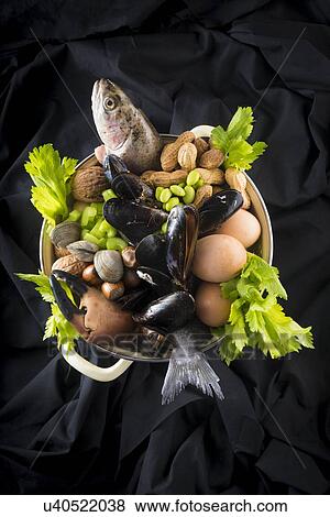 Foods that can all be allergens View Large Photo Image Stock Photo - Foods that can all be allergens. Fotosearch