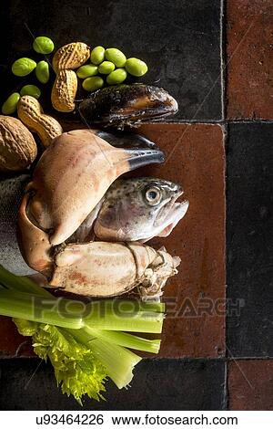 Foods that can all be allergens View Large Photo Image Stock Photograph - Foods that can all be allergens. Fotosearch