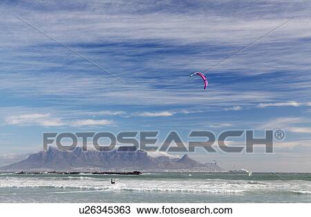 Kite surfing View Large Photo Image Stock Image - Kite surfing. Fotosearch