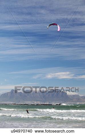 Kite surfing View Large Photo Image Stock Image - Kite surfing. Fotosearch
