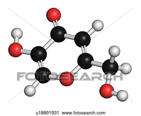 Kojic acid molecule View Large Illustration Clip Art - Kojic acid molecule. Fotosearch