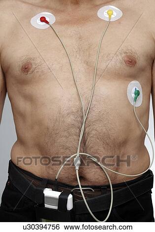 Man with ecg electrodes View Large Illustration Stock Illustration - Man with ecg electrodes. Fotosearch