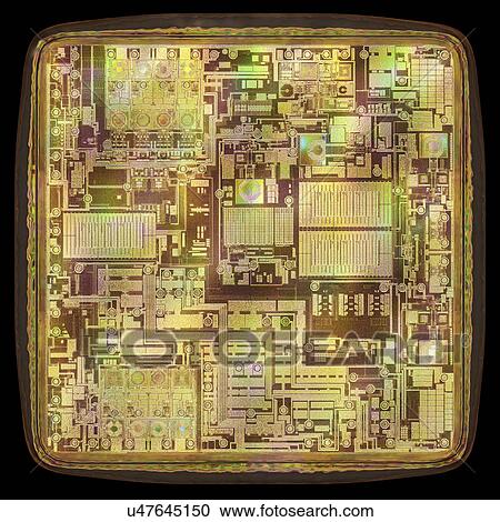 "Microchip, illustration" View Large Illustration Clipart - "Microchip, illustration". Fotosearch
