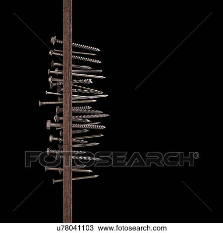 "Nails and screws, illustration" View Large Illustration Drawing - "Nails and screws, illustration". Fotosearch