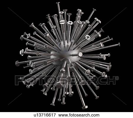 Stock Illustration - "Nails and screws, illustration". Fotosearch