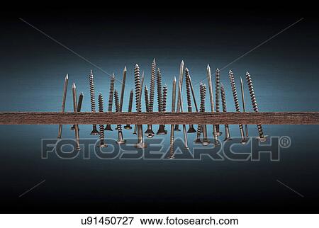 "Nails and screws, illustration" View Large Illustration Stock Illustration - "Nails and screws, illustration". Fotosearch