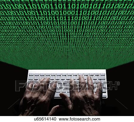 Clipart - Person using computer. Fotosearch