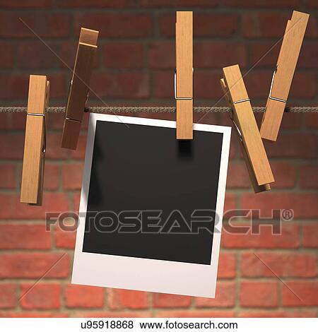 "Photograph on washing line, illustration" View Large Illustration Stock Illustration - "Photograph on washing line, illustration". Fotosearch