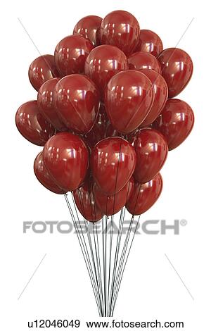 "Red balloons, illustration" View Large Illustration Stock Illustration - "Red balloons, illustration". Fotosearch