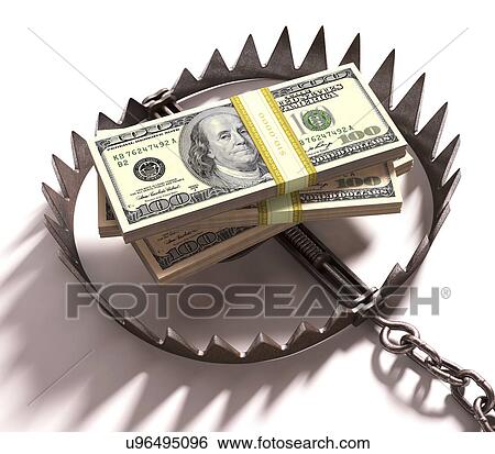 "US dollars in trap, illustration" View Large Illustration Stock Illustration - "US dollars in trap, illustration". Fotosearch