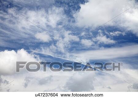 Picture - Various cloud formations. Fotosearch