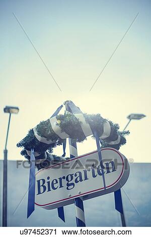 "Beer Garden sign, Munich, Germany" View Large Photo Image Stock Image - "Beer Garden sign, Munich, Germany". Fotosearch