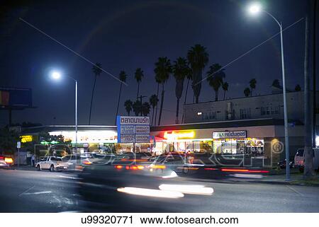 Stock Image - "Busy street, Los Angeles, California, USA". Fotosearch