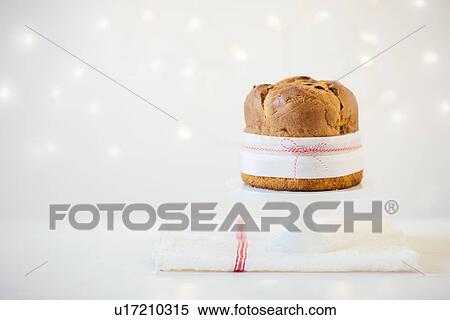 Stock Photography - Christmas sweet bread loaf called Panettone. Fotosearch